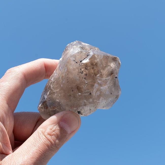 【一点物】スリランカ産エレスチャルスモーキークォーツ 【171g】稀少石 7 - 太陽光にかざすと美しさが際立ちます