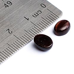 〔1個〕レッド　タイガーアイ[5 x 7mm round] - サブ2