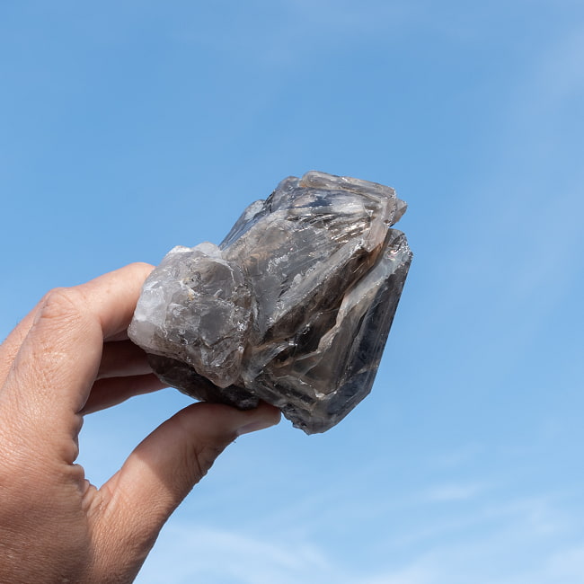 【一点物】スリランカ産エレスチャルスモーキークォーツ 【460.5g】稀少石の写真エレスチャルスモーキークォーツ,原石,天然石,スリランカ産,希少石,水晶,ポイント,一点物,浄化,パワーストーン