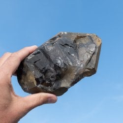 【一点物】スリランカ産エレスチャルスモーキークォーツ 【687g】稀少石の画像