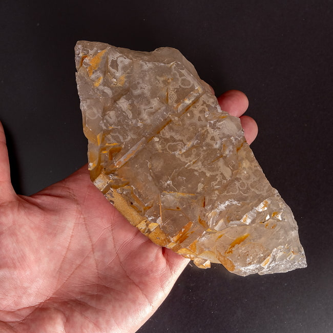 【一点物】スリランカ産エレスチャルスモーキークォーツ 【478.5g】稀少石 7 - このくらいのサイズ感になります。