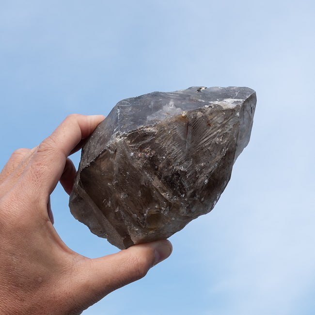 【一点物】スリランカ産エレスチャルスモーキークォーツ 【905.5g】稀少石の写真エレスチャルスモーキークォーツ,原石,天然石,スリランカ産,希少石,水晶,ポイント,一点物,浄化,パワーストーン