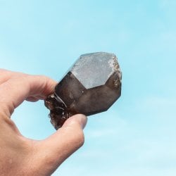 【一点物】スリランカ産ウォーターインスモーキーエレスチャルクォーツ 【163g】稀少石の画像