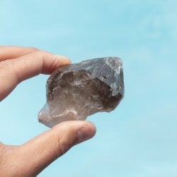 【一点物】スリランカ産ウォーターインスモーキーエレスチャルクォーツ 【144.5g】稀少石の画像
