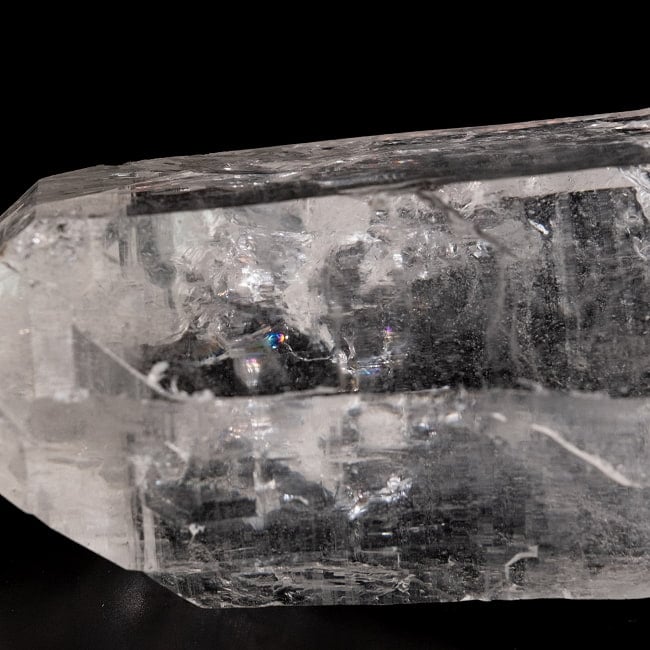 【一点物】 ヒマラヤ水晶原石 【352.5g】透明・バーコード・クローライト・グリーン 4 - 拡大写真です。