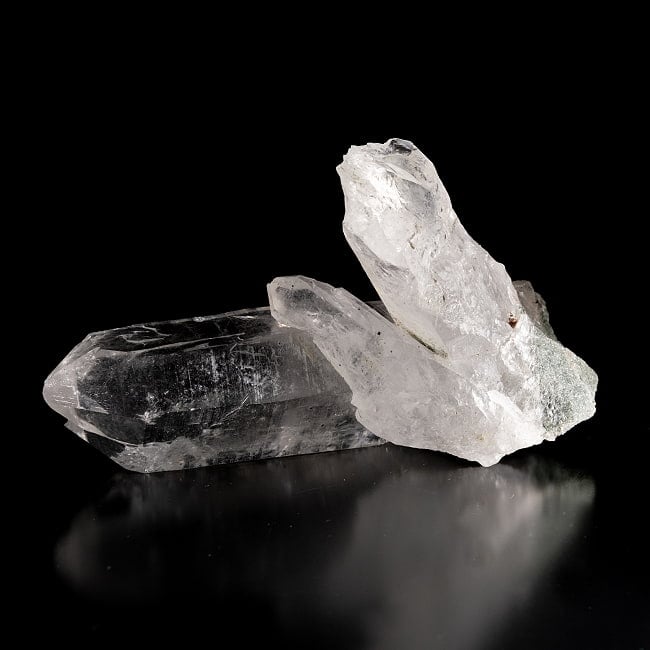 【一点物】 ヒマラヤ水晶原石 【352.5g】透明・バーコード・クローライト・グリーンの写真クリスタル,ヒマラヤ産,原石,天然石,一点物,水晶,浄化,パワーストーン,クラスター,クォーツ