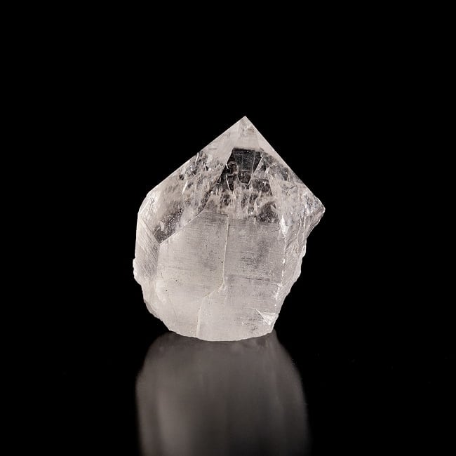 【一点物】 ヒマラヤ水晶原石 【117.5g】透明・バーコード・ポイント 2 - 別角度からの写真です