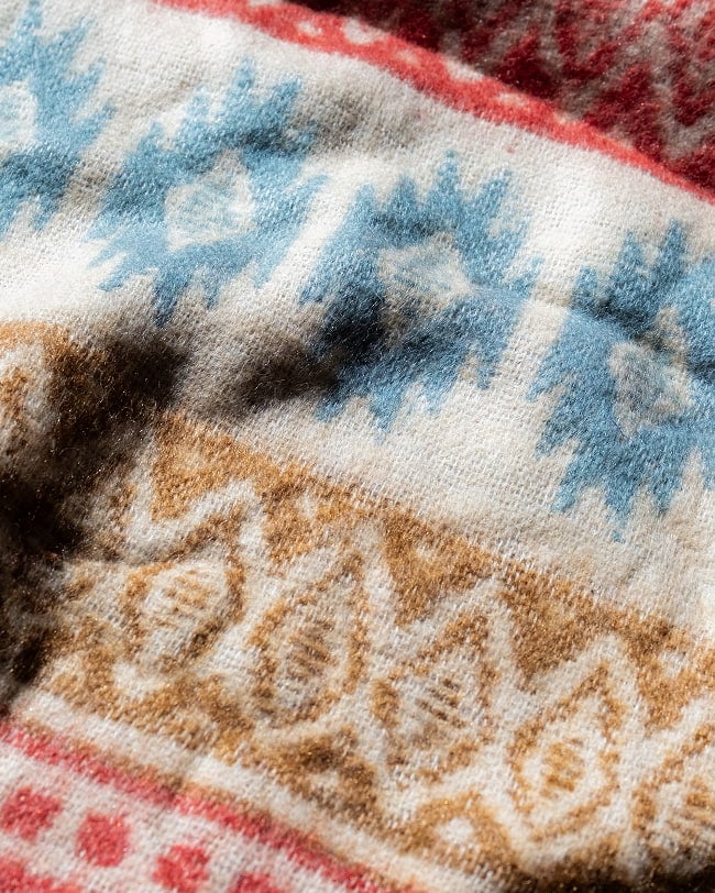 〔各色あり〕肌触りが良く　ふんわり暖かい　インド伝統　更紗柄　大判ストール・ショール〔約200cm×約95cm〕 15 - とても良い雰囲気