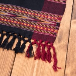 〔224cm×96cm〕ヒマラヤ山麓のクル地方伝統の大判ショール　ストール - サブ4