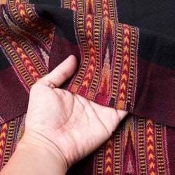 〔224cm×96cm〕ヒマラヤ山麓のクル地方伝統の大判ショール　ストール - サブ5