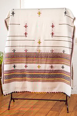 【196cm×90cm】アンジャール村からやってきた インド伝統柄ショール　ストール - サブ2