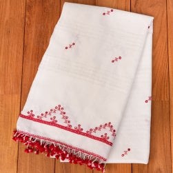 ブジョーディ村の手織りショール(NP-STOL-86)