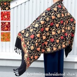 【約200cm×70cm】カシミール刺繍のストール