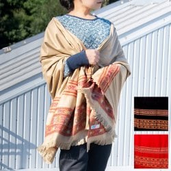 【約240cm×92cm】インドの伝統柄 大判ストール