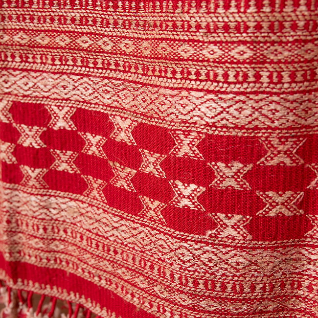 【1点もの】ブジョーディ村の手織りショール 11 - 別の角度から撮ってみました。