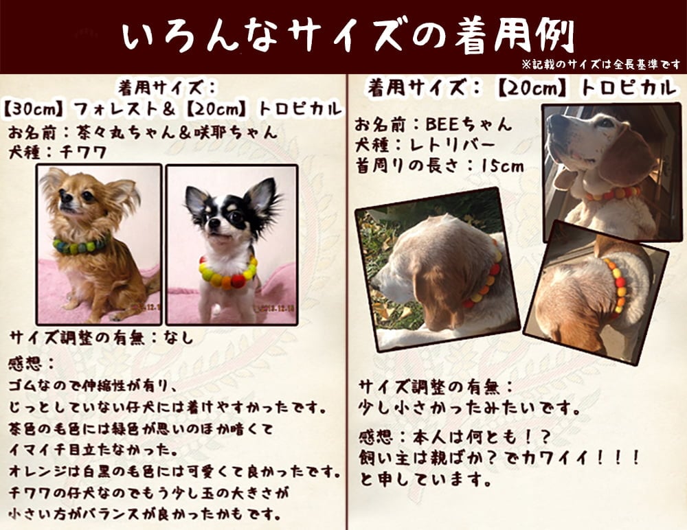 ハンドメイド猫首輪つけ襟 犬首輪 （17） サイズ  首回り26cm