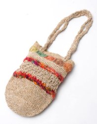 ヘンプとコットンの2WAYバッグ -オレンジ系の商品写真