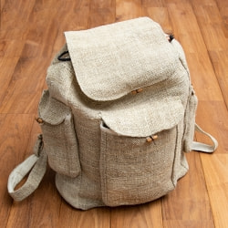 【3色展開】ヘンプ素材の大きなバックパック - サブ2