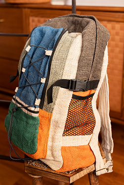 ワイルドヘンプのカラフルバックパック - グレーライン - サブ4