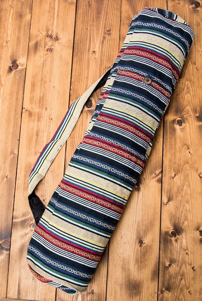 [ジッパータイプ]ネパール織り布のヨガマットバッグ 1