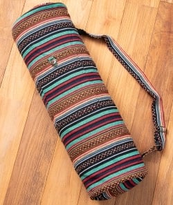 【大サイズ】ネパール織り布のヨガマットバッグ