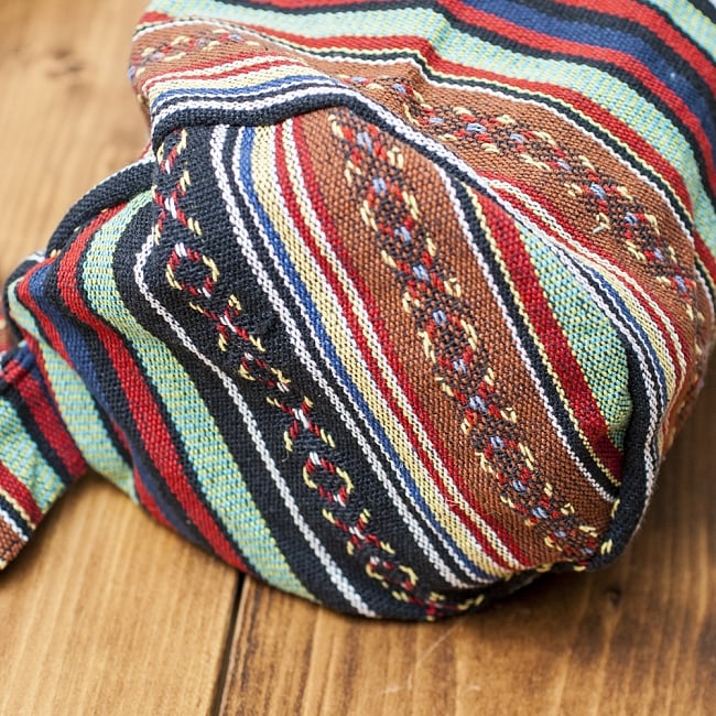[ワイドサイズ]ネパール織り布のヨガマットバッグ 2 - 底面もしっかり作られています
