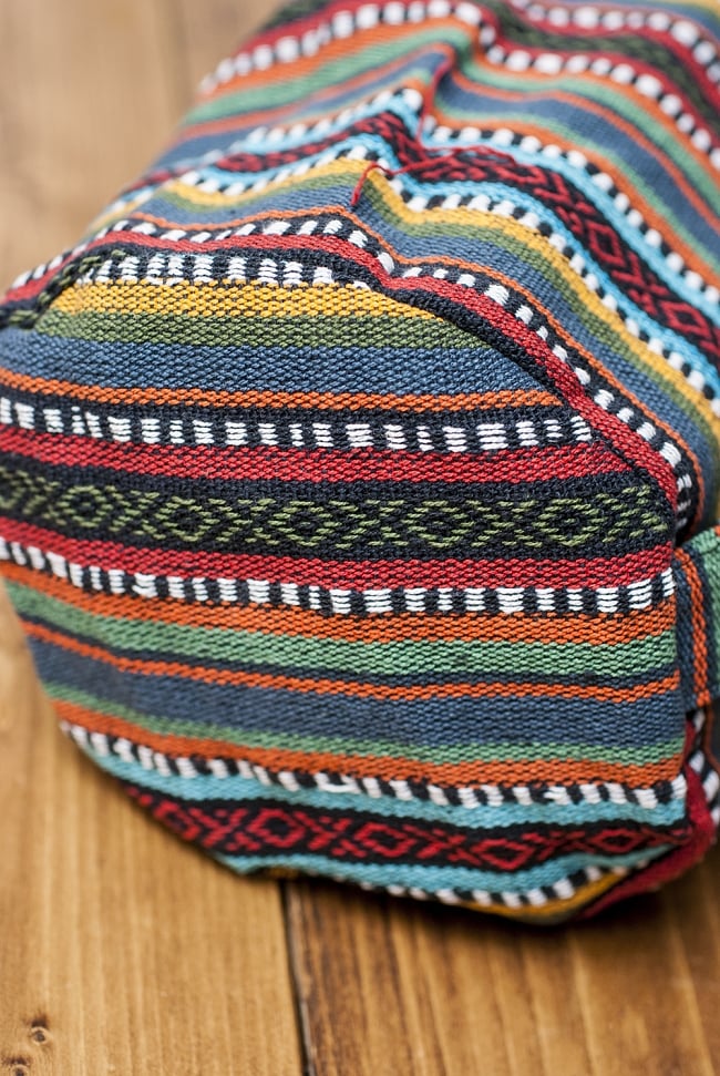 [ワイドサイズ]ネパール織り布のヨガマットバッグ 2 - 底面もしっかり作られています