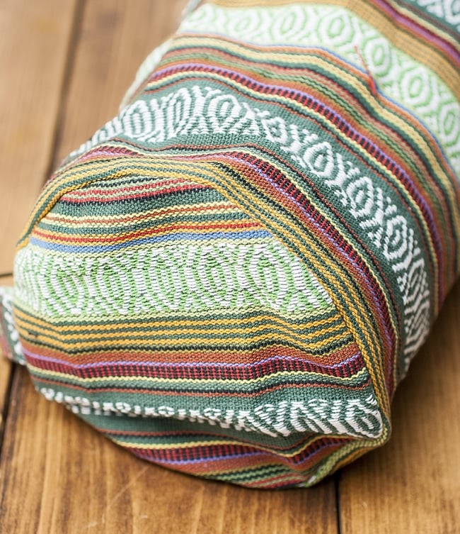 [ワイドサイズ]ネパール織り布のヨガマットバッグ 2 - 底面もしっかり作られています