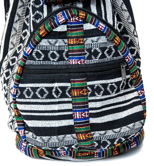 折りたためるから便利!おにぎりバックパックの商品写真 2枚目 一部をアップにしてみました。