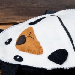 手作りフェルト　ネパールのゆるいアニマルリュックサック - パンダさん - サブ5