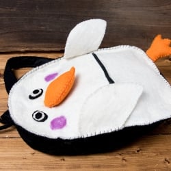 手作りフェルト　ネパールのゆるいアニマルリュックサック - インコさん - サブ5