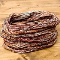 何通りも楽しめる!魔法のターバン 【オレンジ×赤×茶】の商品写真