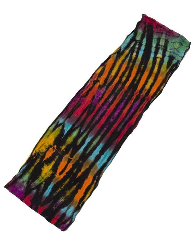 タイダイロングヘアバンド 【ブルーグリーン系アソート】 5 - 実際に伸ばすとこのような感じです。