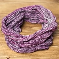 【ハーフサイズ】何通りも楽しめる！魔法のターバン 【ピンク×灰色】の商品写真