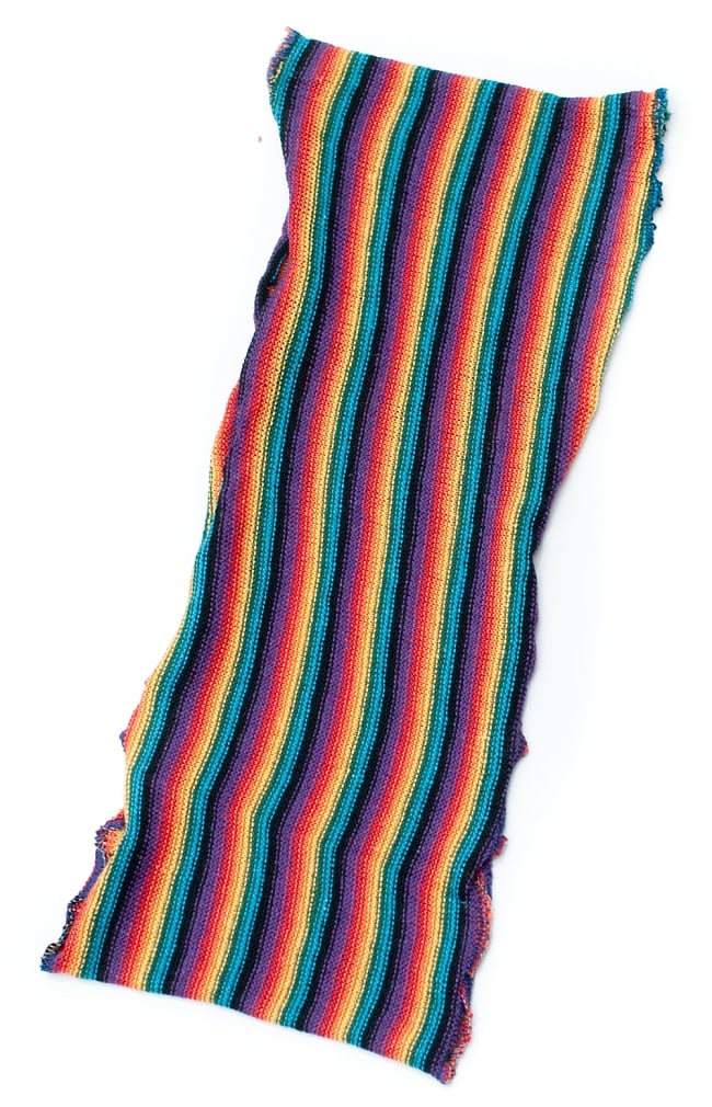 コットンスヌードターバン　【虹色系】の写真1枚目です。こんな形をしています。シンプルなので使い方はあなた次第！コットン ターバン,ヘアバンド,スヌード,エスニック,カラフル
