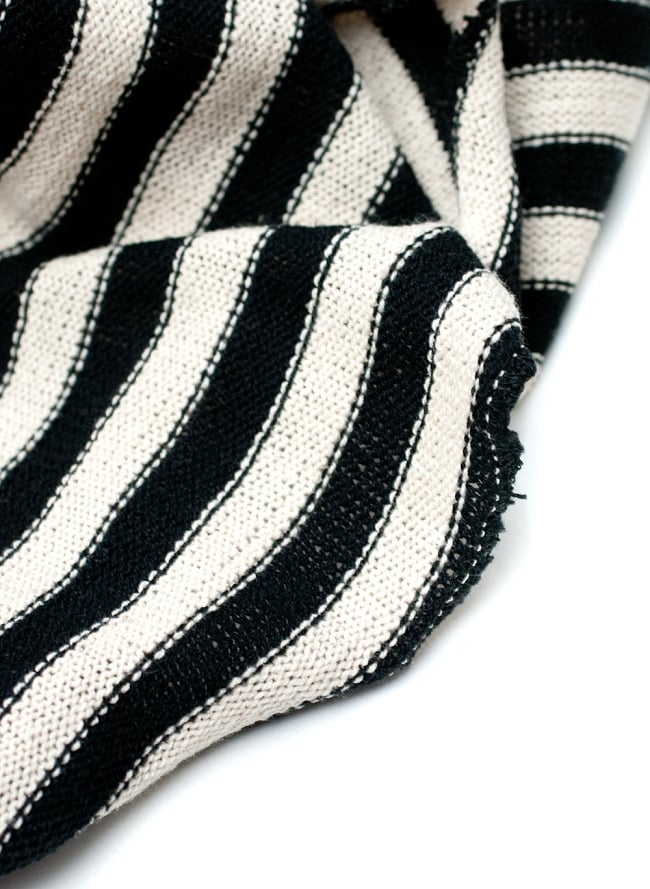 コットンスヌードターバン 【白黒系】 3 - 縁の写真です