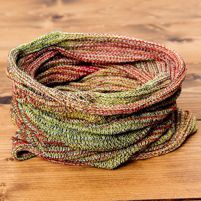 何通りも楽しめる!魔法のターバン - 黄色×赤の写真