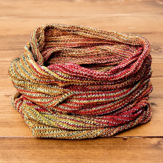 何通りも楽しめる！魔法のターバン - 黄色×赤×オレンジ の写真コットン　ターバン,ターバン,ヘアバンド,帽子,ニット帽