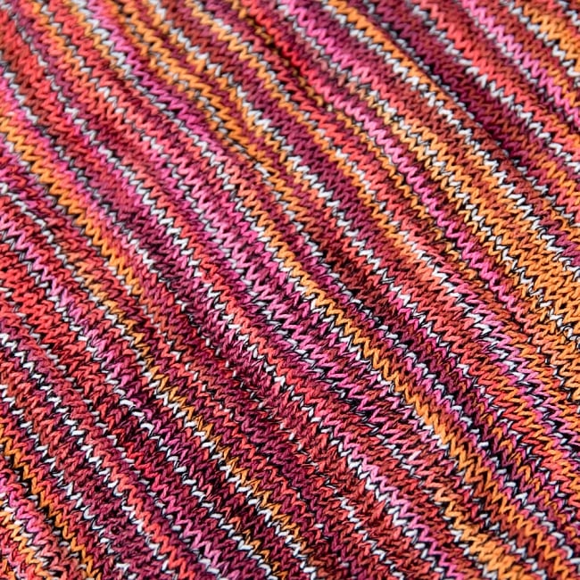【ハーフサイズ】何通りも楽しめる！魔法のターバン - ピンク×オレンジ 3 - アップにしてみました。ニットなので伸縮性もあり、使いやすいです。