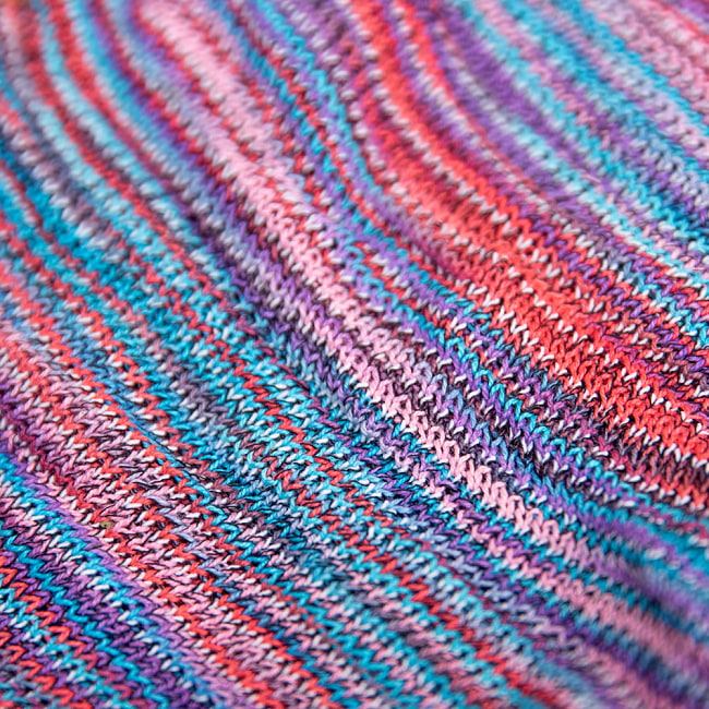 何通りも楽しめる！魔法のターバン - ピンクパープルブルー 3 - アップにしてみました。伸縮性もあり、使いやすいです。