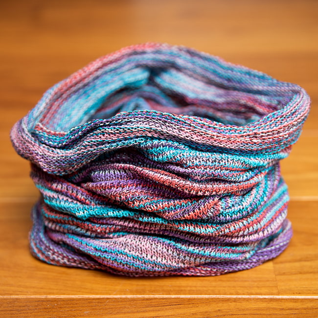 何通りも楽しめる！魔法のターバン - ピンクパープルブルーの写真コットン　ターバン,ターバン,スヌード,ヘアバンド,帽子,ニット帽