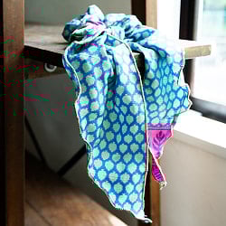 アンティークサリーのリボン付きシュシュ - サブ5