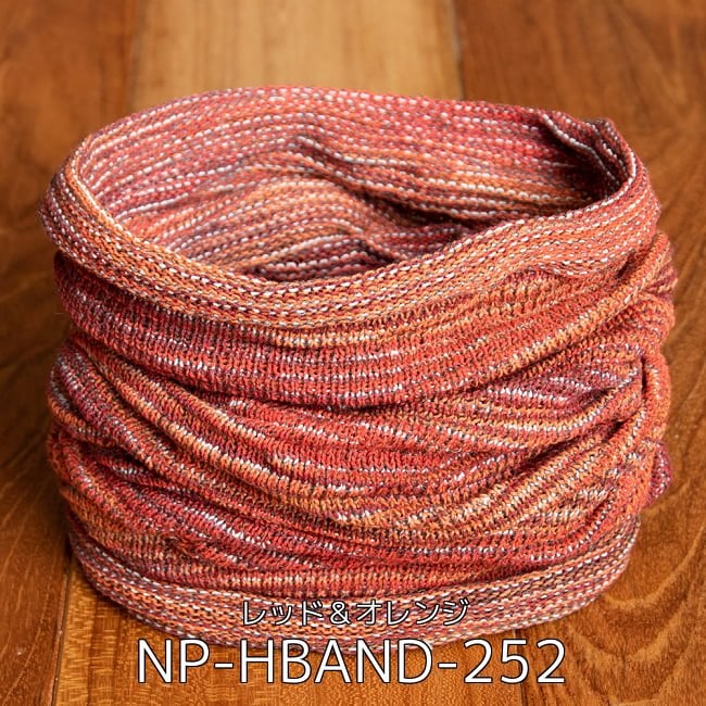 【自由に選べる5個セット】何通りも楽しめる!魔法のターバンの商品写真 6枚目 何通りも楽しめる!魔法のターバン - レッド&オレンジ(NP-HBAND-252)の写真です