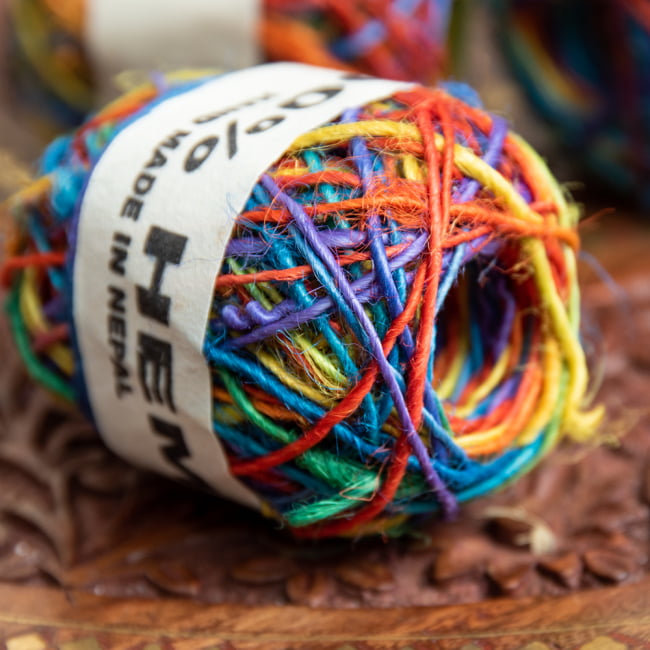 カラーヘンプボール-細糸 2 - カラフルなヘンプ糸です。