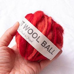 カラーウールボール - レッドオレンジ - サブ3