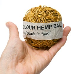 〔手芸用〕カラーヘンプボール-細糸 【黄】 - サブ3