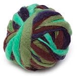 カラーウールボール - 薄緑×紺の商品写真