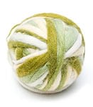 カラーウールボール - クリーム×緑の商品写真