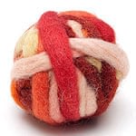 カラーウールボール - 赤×茶の商品写真