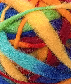 カラーウールボール - ビビッドレインボー - サブ2